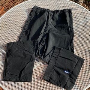 Granite Black full leg zipper windbreaker pants joggers USA Tom Mangold
